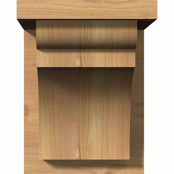 Yorktown Smooth Corbel W/Backplate, Western Red Cedar, 7 1/2W X 10D X 10H